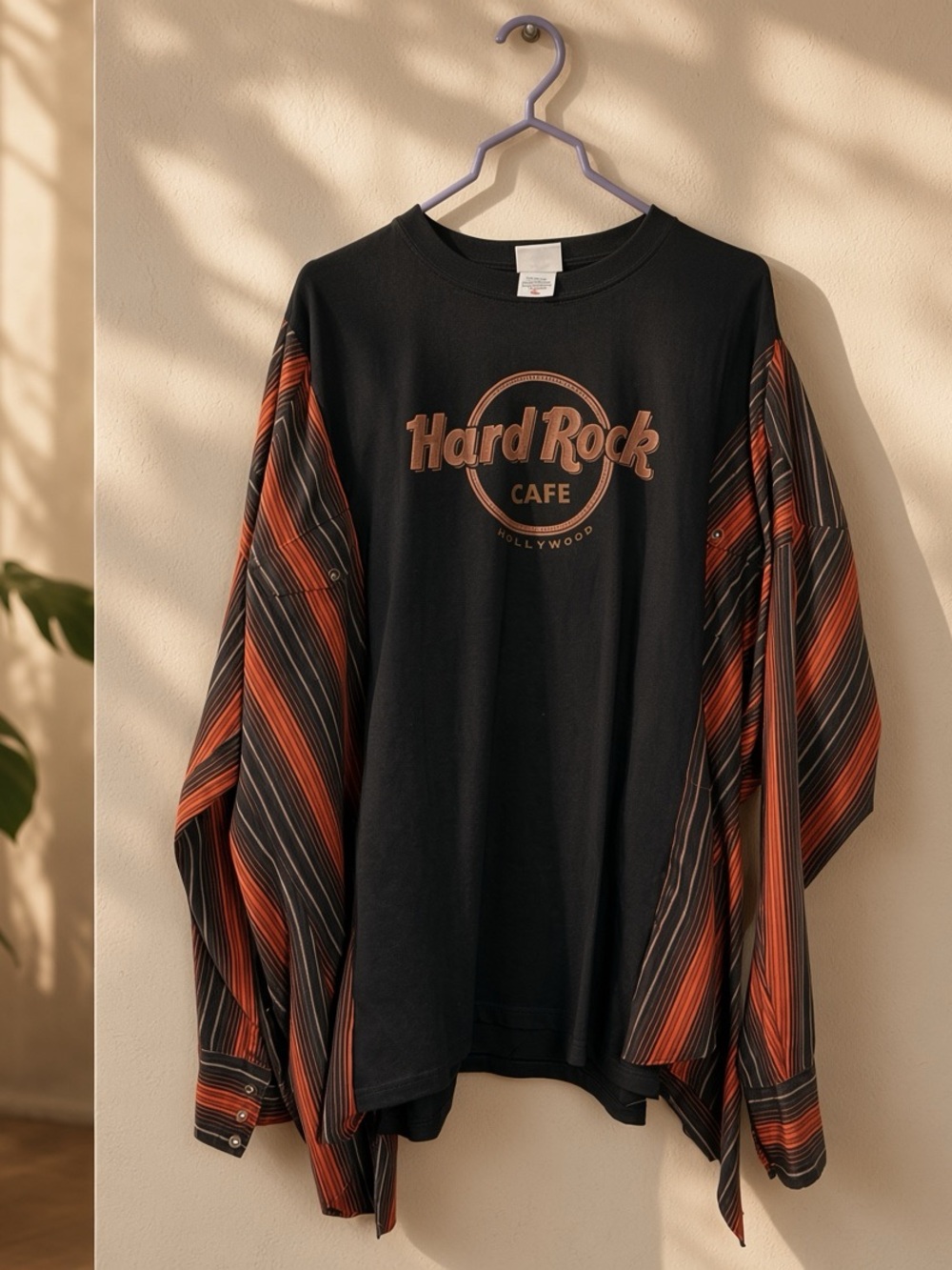 Hard Rock Cafe Hollywood Long Sleeve – Upcycled – Size 26/28 – Free Shipping